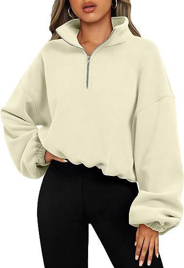 Women's Loose Pullover 1/4 Zip