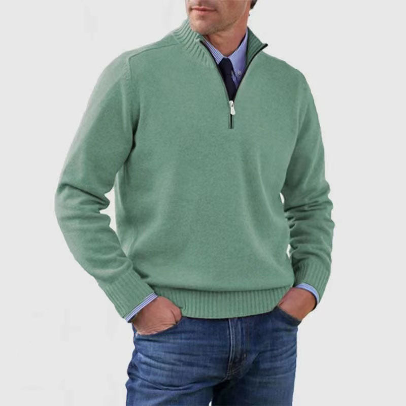 Men's 1/4 Stand Collar Zipper Sweater