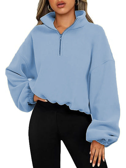 Women's Loose Pullover 1/4 Zip